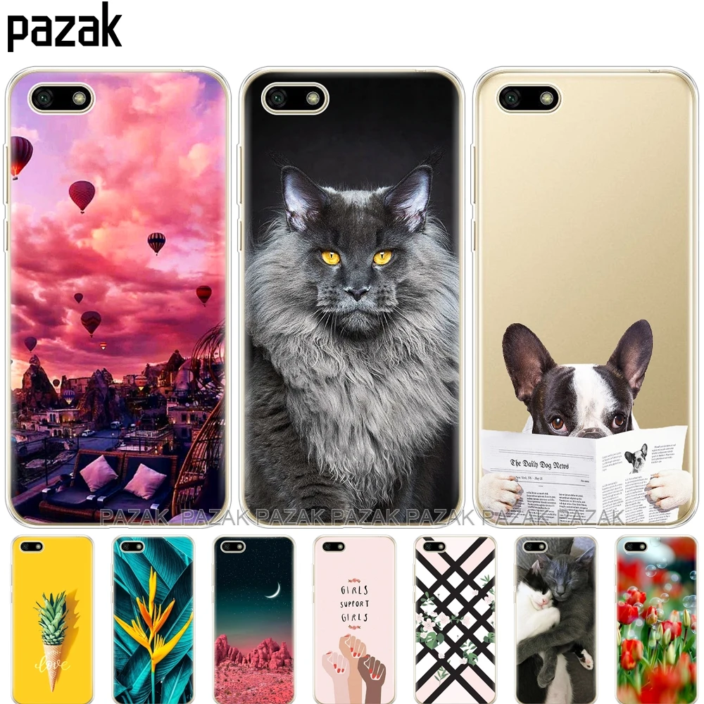 Силиконовый чехол для Huawei Honor 7A PRO huawei Y6 2018 Prime y5 prime Y9 телефона мягкий бампер из