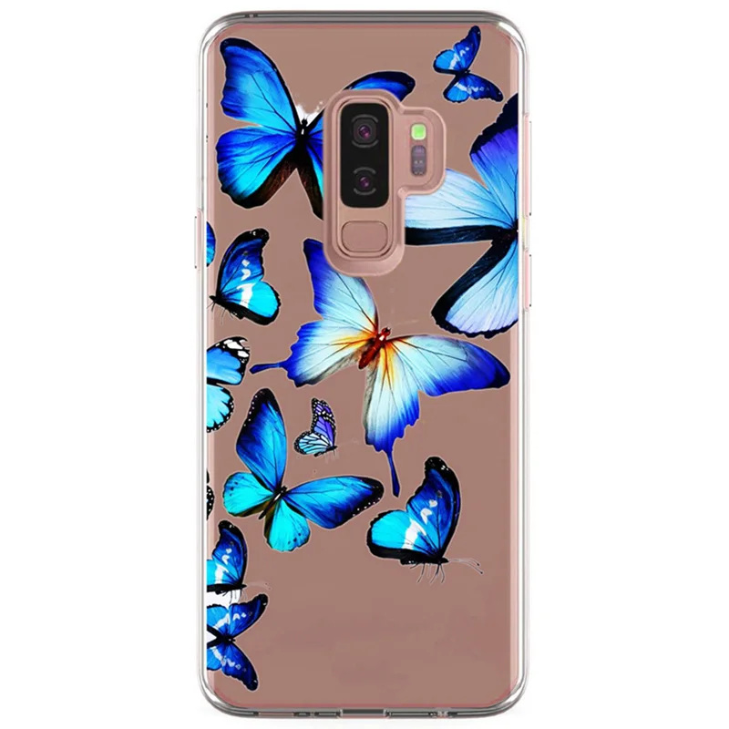 For Samsung Galaxy S9 S9Plus S8 Plus S7 edge Note 8 TPU Colorful Soft Heart Butterfly Painted Desig Cover Case Fundas R327 |