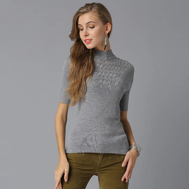 New Christmas Women Knitted Sweater Casual Solid Basic Sweaters Pullovers Half Turteneck Thin Autumn Woman | Женская одежда