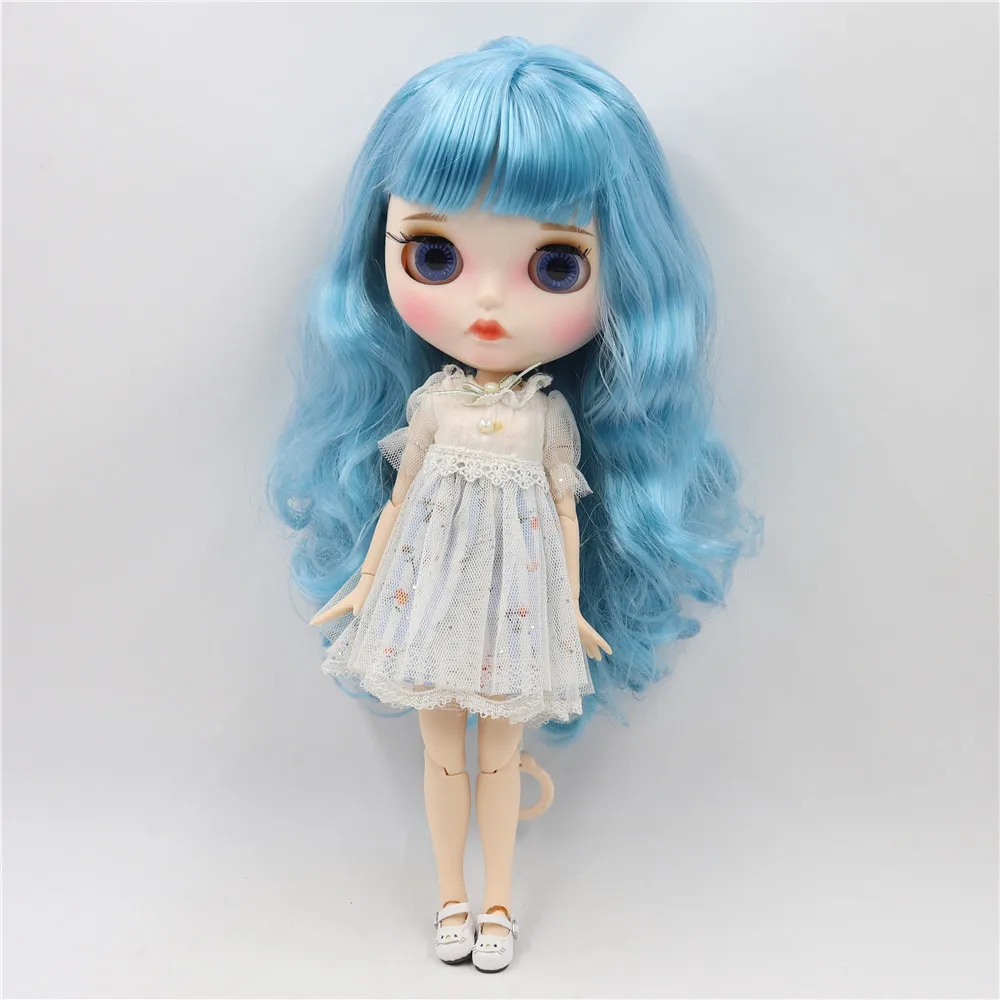 Кукла Blyth doll BL6227 от ICY DBS с белой кожей для суставов синими волосами новинка