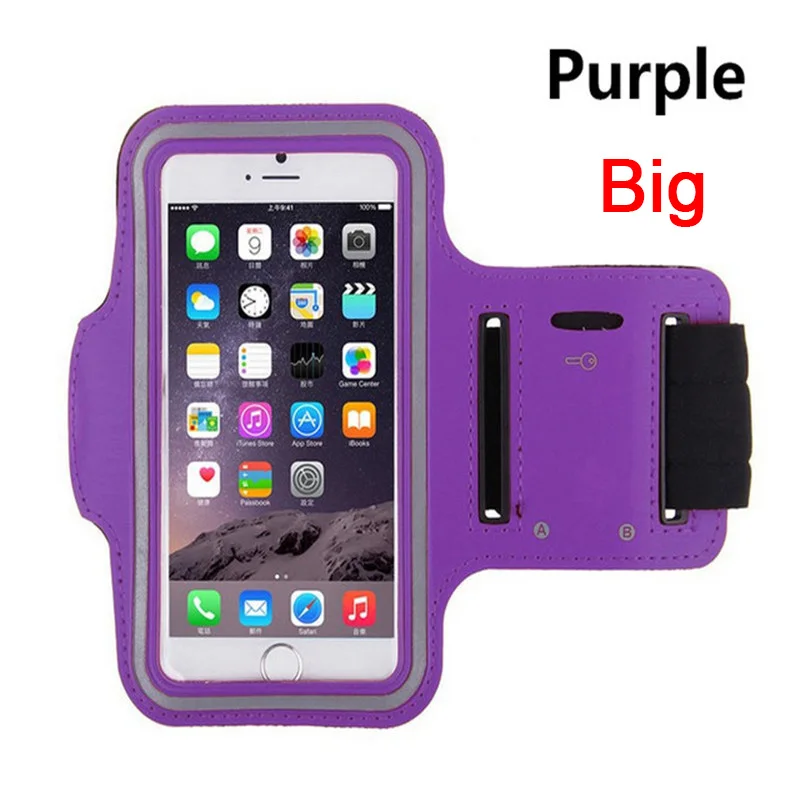 Big Purple Спорт на открытом воздухе Универсальный нарукавный чехол для iphone Redmi Note 7 Тренажерный зал Бег сумка телефон сумка-повязка на руку чехол P30 Honor 10i на руку - Цвет: Big Purple