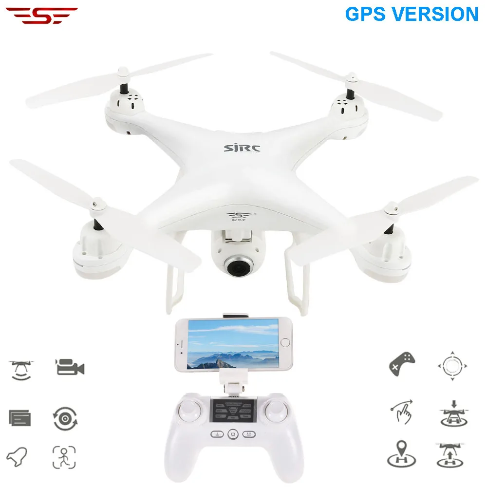 SJR/C S20W (GPS) FPV регулируемая камера 720P/1080P HD широкоугольный RTF Двойной GPS