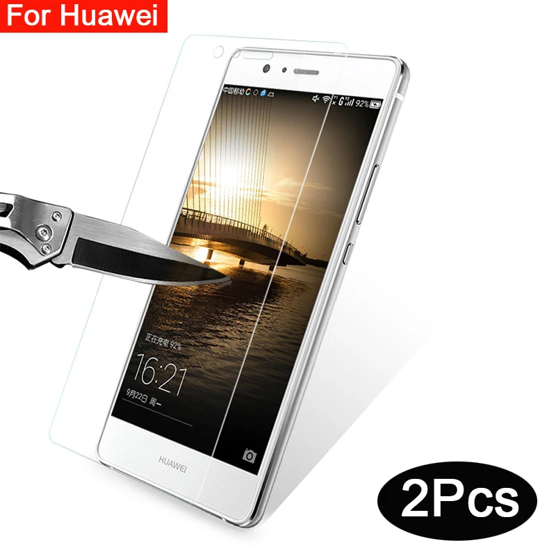 2 шт. Защитное стекло для huawei p9 lite p9lite mini plus p 9 закаленное защитная пленка