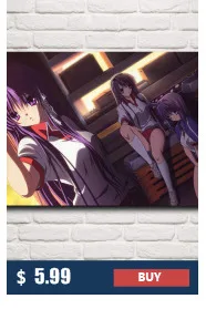 FOOCAME Clannad японское аниме искусство Шелковые Плакаты и принты Живопись Домашний декор настенные картины для гостиной 12x19 22x35 дюймов