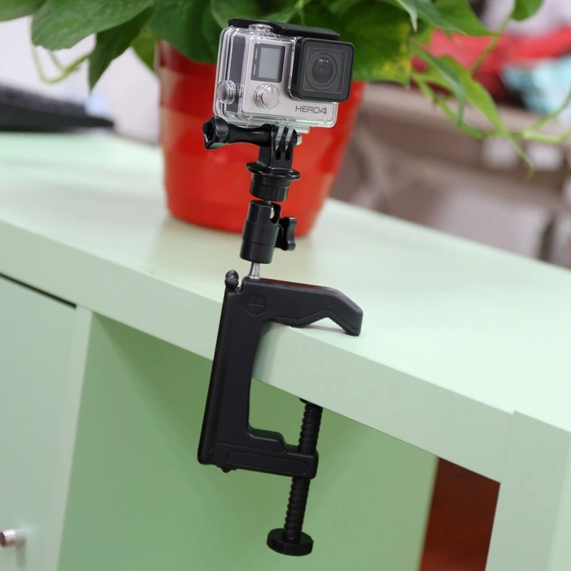 PULUZ для Go Pro Аксессуары Настольный зажим Настольный держатель крепление+ Штатив Адаптер для GoPro HERO5 HERO4 Session HERO 5 4 3+ 3 SJ4000