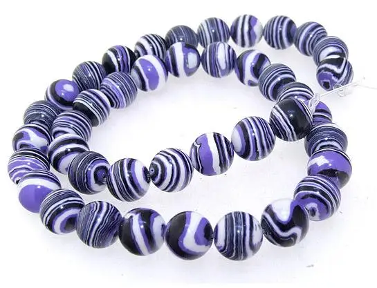 Уникальный магазин жемчужин ювелирные изделия Круглый фиолетовый малахит яшма 10