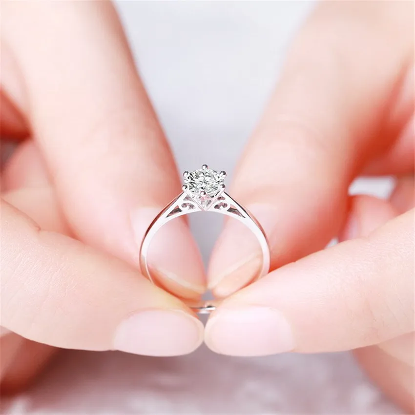 Uloveido 5% от 925 Серебряное обручальные кольца для женщин Циркон женщина кольцо