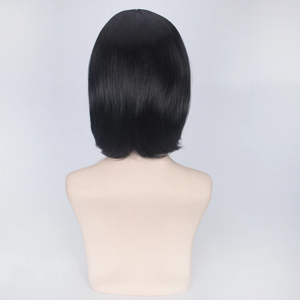 Аниме 14 дюймов черные короткие Bobo Синтетический волос для косплея по аниме атака