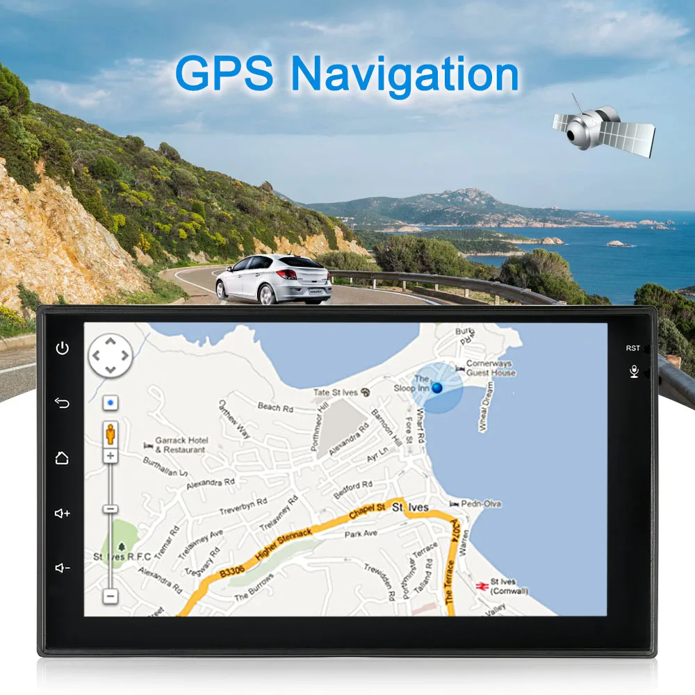 Универсальный автомобильный стереопроигрыватель 7 дюймов Android 6 0 2 Din GPS-навигатор