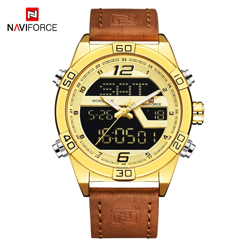 Relogio Masculino NAVIFORCE 2019 мужские часы аналоговые цифровые кварцевые наручные Мужская