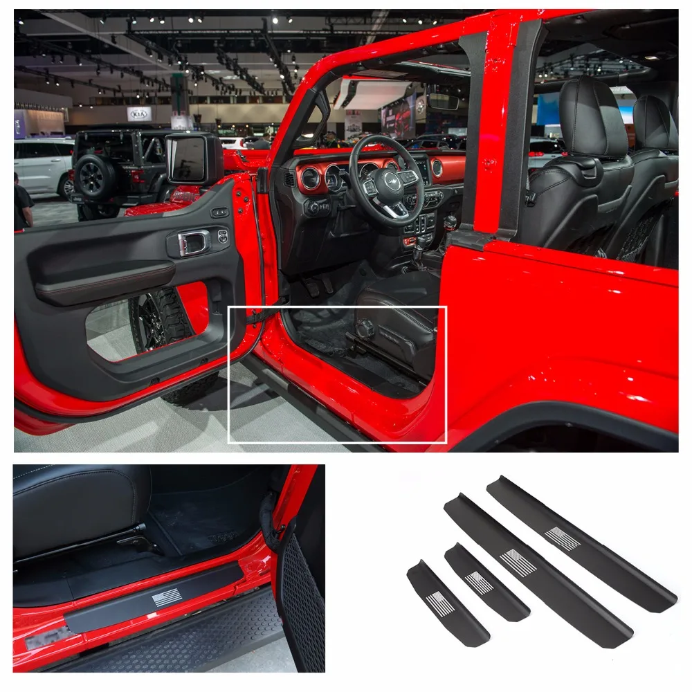 Для Jeep Wrangler JL 2018 2019 автомобилей накладка протектор гвардии порога пластина