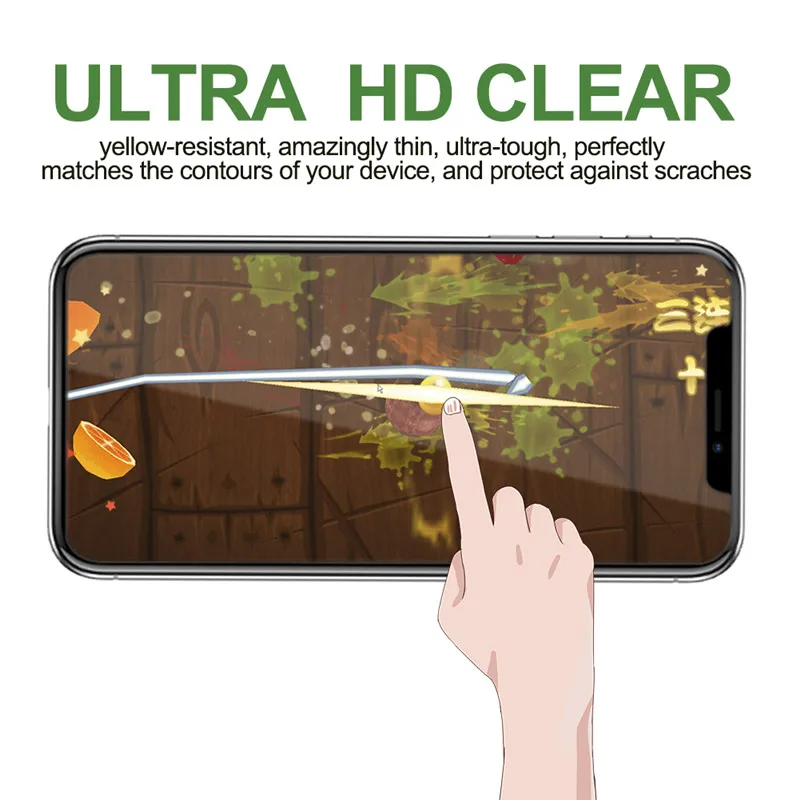 HD изогнутое полное покрытие закаленное стекло Защита для iPhone 7 8 6 6s Plus X XR XS Max