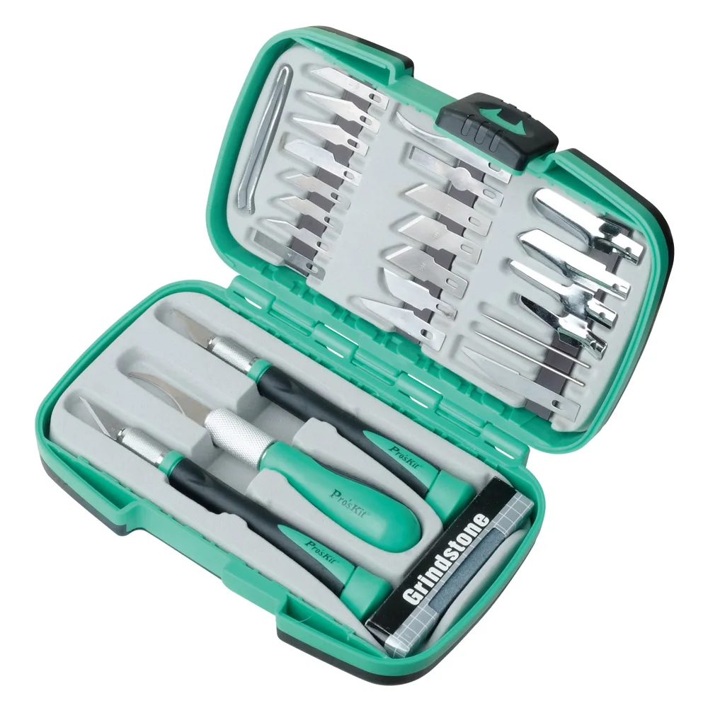 PD-395A Pro'sKit 30 шт Многофункциональный нож Деревообрабатывающие инструменты набор для резьбы инструменты для DIY резьба по дереву припой проволока резка