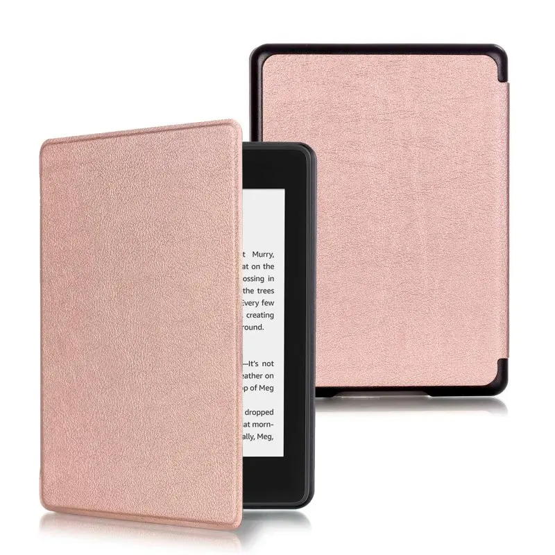 Тонкий твердый кожаный чехол для Amazon New kindle 6,0 10 поколение Авто бодрствующий умный чехол для сна Funda Coque Shell+ Pen - Цвет: Rose Gold