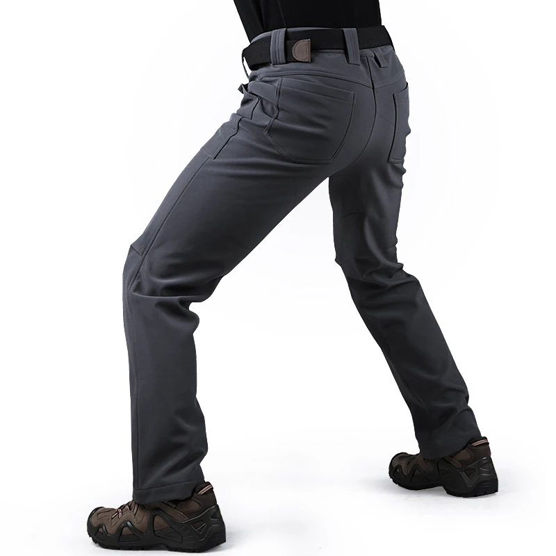 CQB Outdoor Sport Camping Tactical Men's Pants Water Repellent Softshell Fleece Thermal Thicken Wear resisting Trousers|outdoor pants|softshell