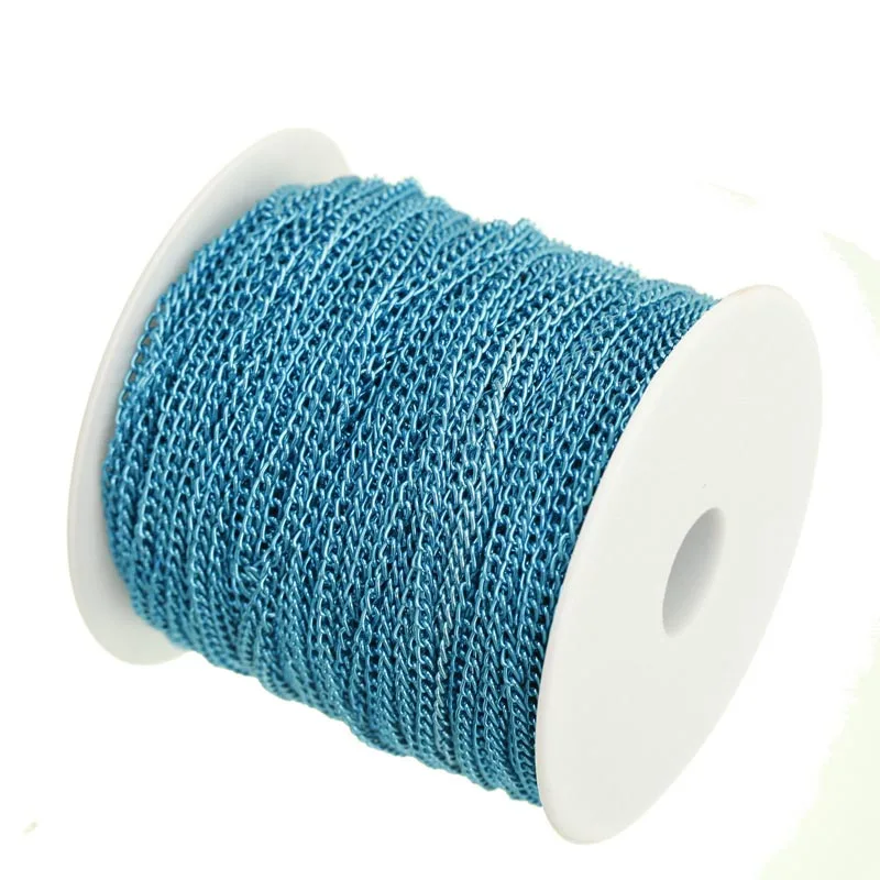 Wholesale100m Откройте ссылку цвет серебристый Золотой Алюминий цепочки из