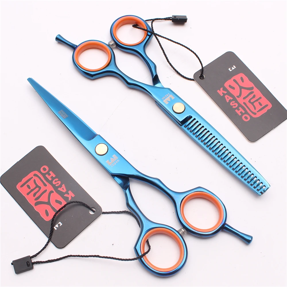 H1004 5.5&quot Japan Kasho Professional Hairdresser's Tools Cutting Shears Thinning Scissors Hair Clippers Human Set | Красота и