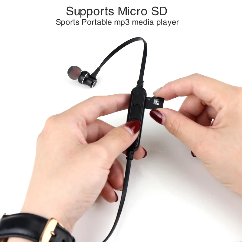 Спортивные Беспроводные Bluetooth-наушники V4.1 стерео гарнитура для бега магнитные