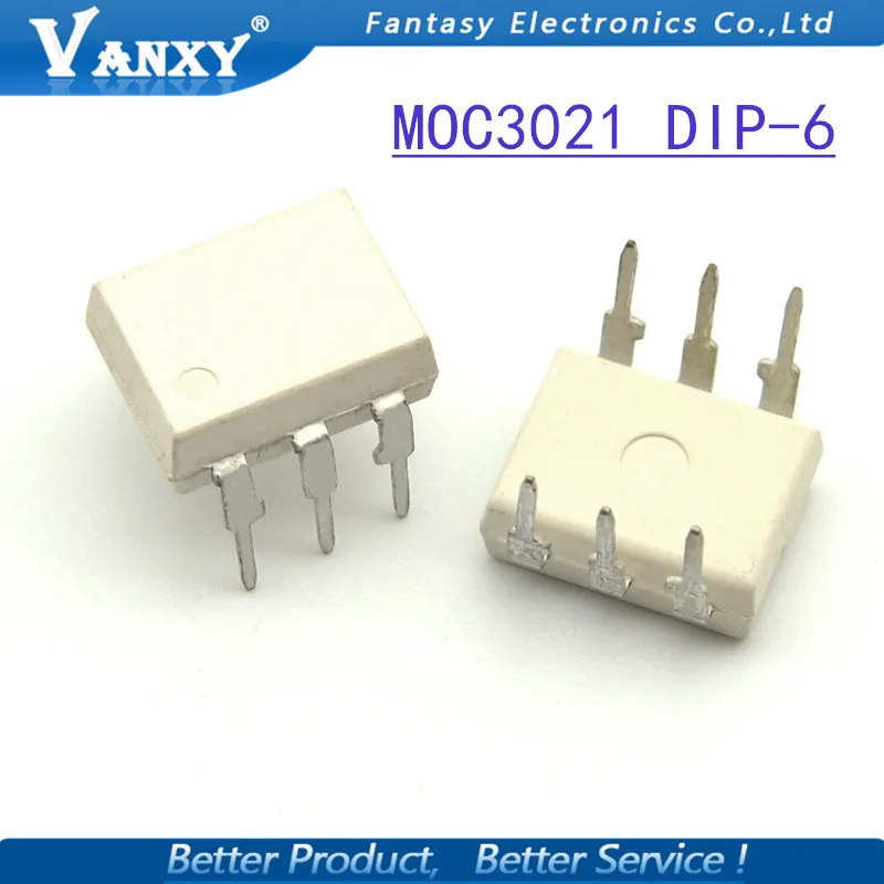 10 шт. MOC3021 DIP6 DIP 3021 DIP-6 новая и оригинальная интегральная схема | Электронные
