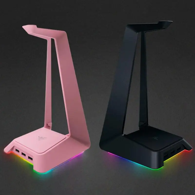 Razer Заушное крепление наушников базовая станция Chroma великолепное освещение гарнитура Подставка для наушников кронштейн держатель с 3 USB концентраторы