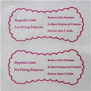 pink 46x106mm Гигиеническая этикетка прозрачная лента, купальный костюм нижнее белье трусики бикини примерить стикер полосы этикетки клей фитинг защитный вкладыш - Цвет: pink 46x106mm