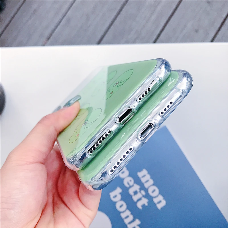 Роскошный зеркальный чехол для iPhone7 6 6S 8 Plus X XR XS Max с милым мультяшным динозавром