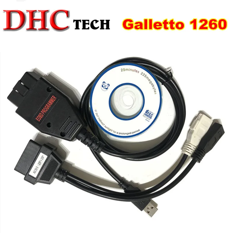 Многоязычный Galletto 1260 FTDI чип EOBD ECU программист считывание записи автомобиля Flasher