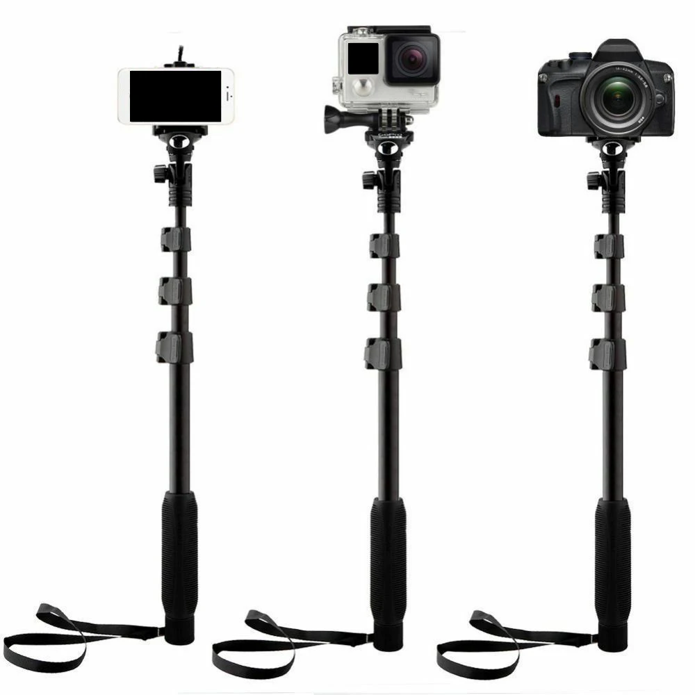 Для GoPro Hero Sport Camera алюминиевый сплав 1 2 м селфи-палка выдвижной ручной монопод