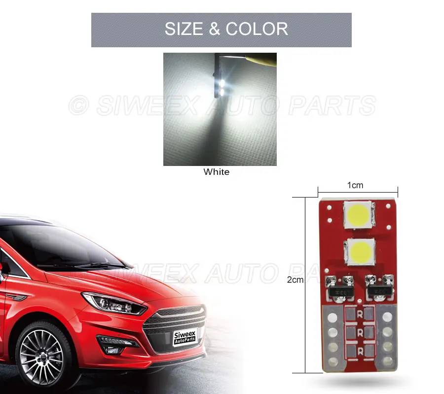 2 шт./лот W5W 194 T10 авто светодиодный лампы 4 3030 SMD Габаритные огни Поворотники
