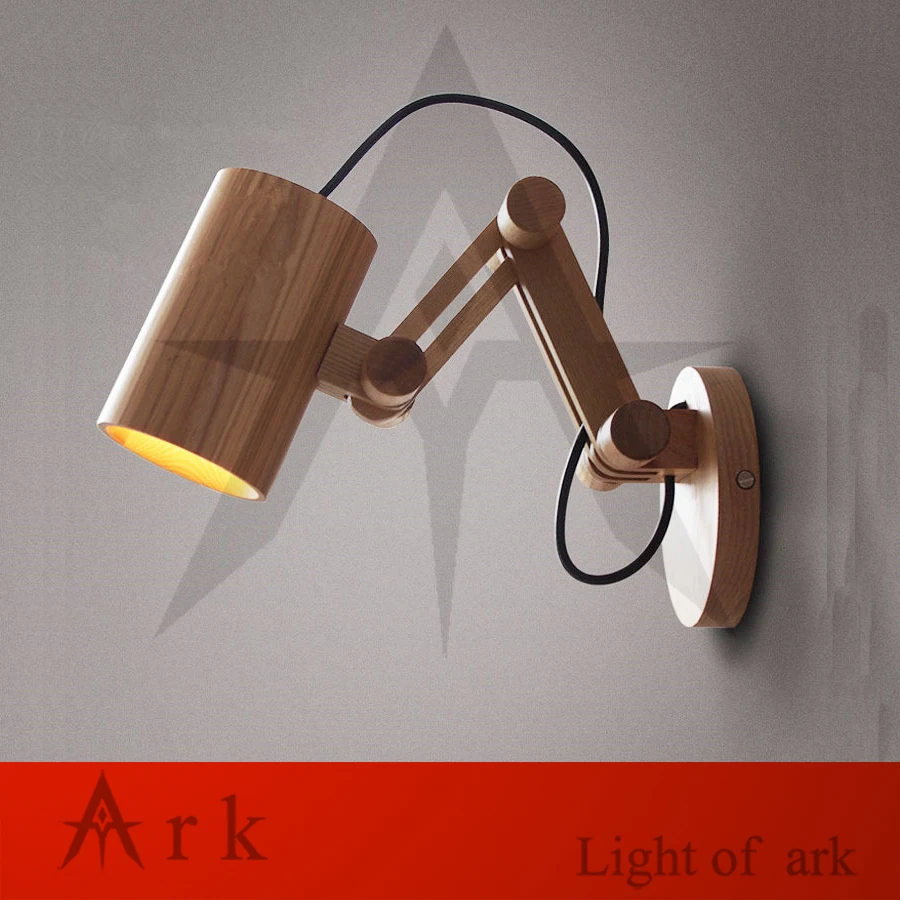 Ark light современный деревянный настенный светильник освещение для спальни дома