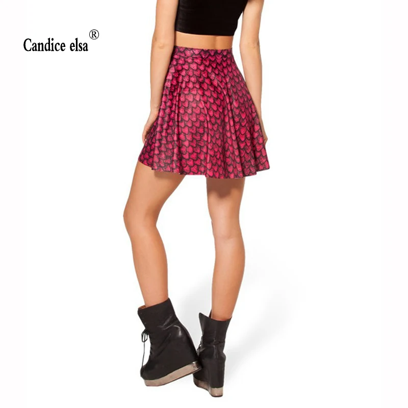 

CANDICE ELSA woman skirts digital printing wholesale fish scale pattern skirt Skt1001