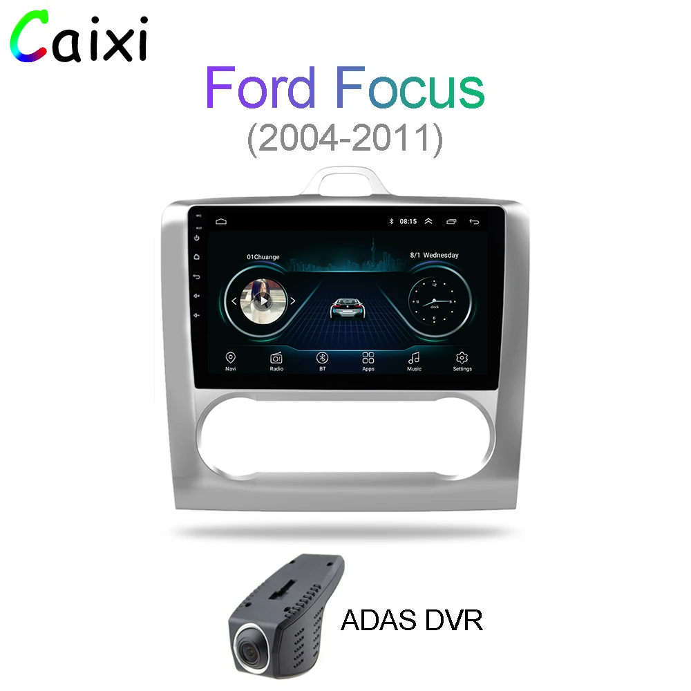 CAIXI 9 ''2.5D Android 8,1 автомобильный Радио мультимедийный плеер для 2004 2005 2006-2011 Ford Focus Exi AT 2DIN Gps навигация автомобильный DVd - Цвет: Cx-ff-DVR