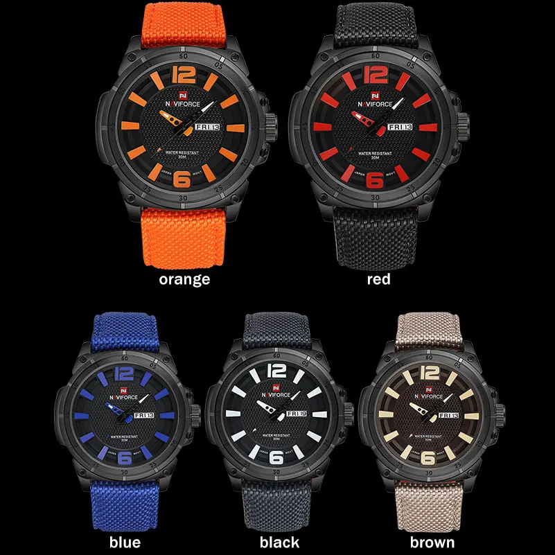 Часы NAVIFORCE Мужские кварцевые спортивные роскошные брендовые модные повседневные