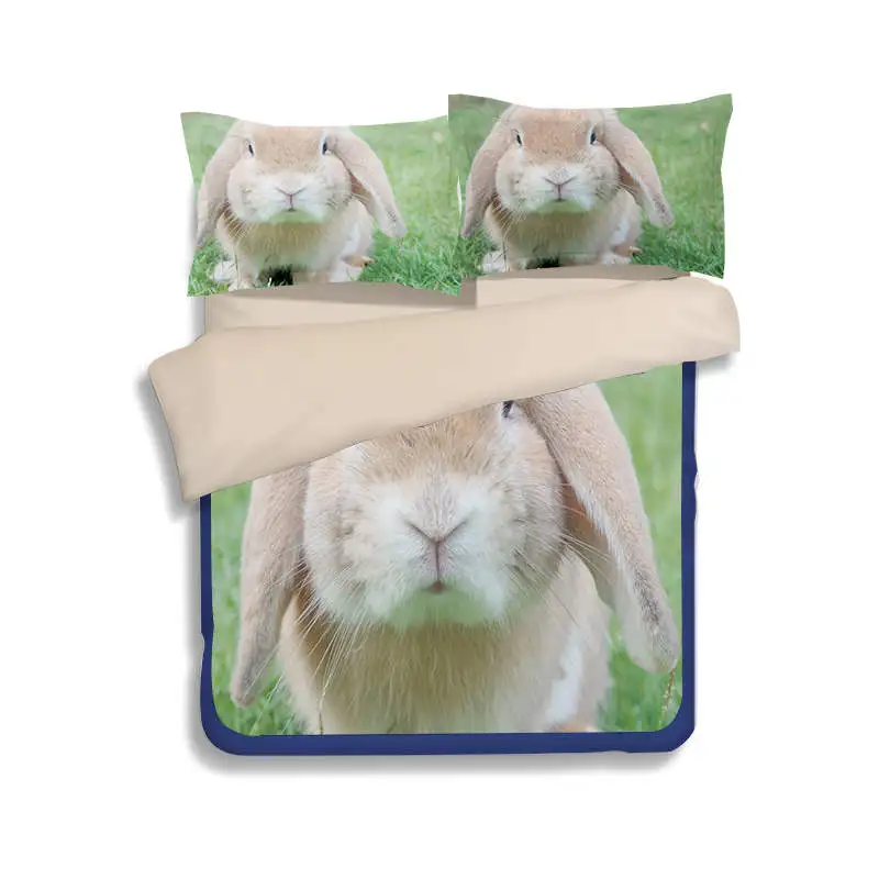 Комплект постельного белья из 3 предметов с 3D принтом кролика|bed linen|duvet coverking size quilt