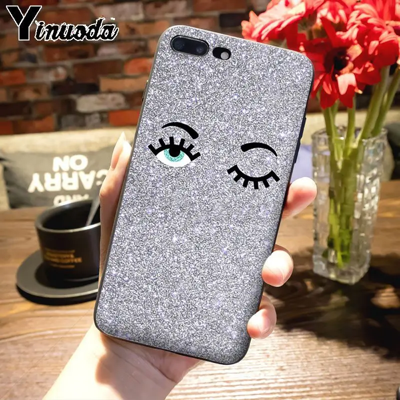 Роскошный Гибридный чехол для телефона Yinuoda girly eyes Apple iPhone 8 7 6 6S Plus X 5S 11pro SE 12pro max