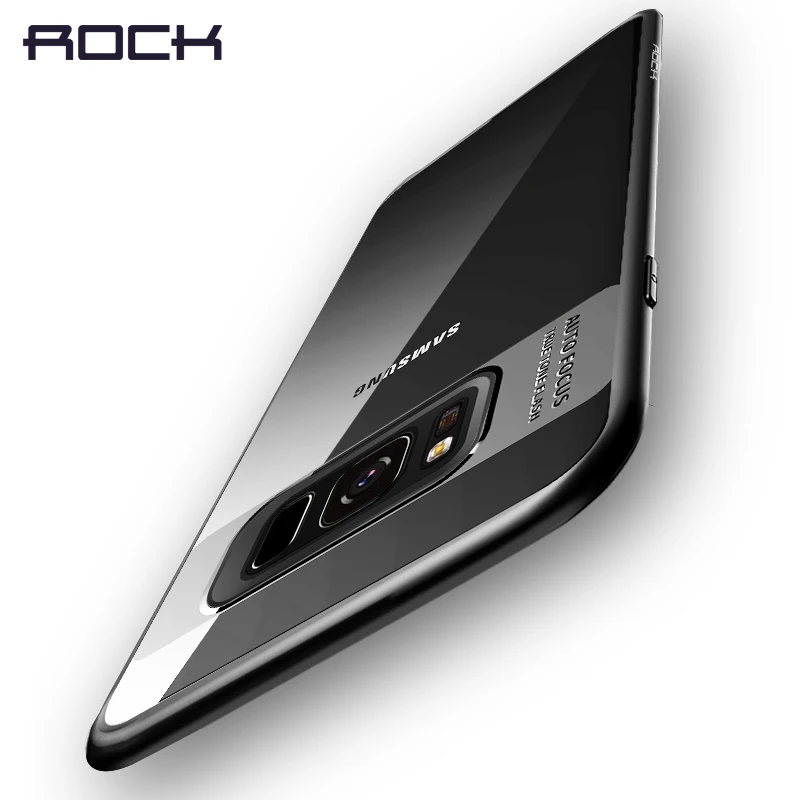 For Samsung Galaxy S8 Case ROCK Full Protective Slim TPU &amp Acrylic Transparent Back Cover for plus |