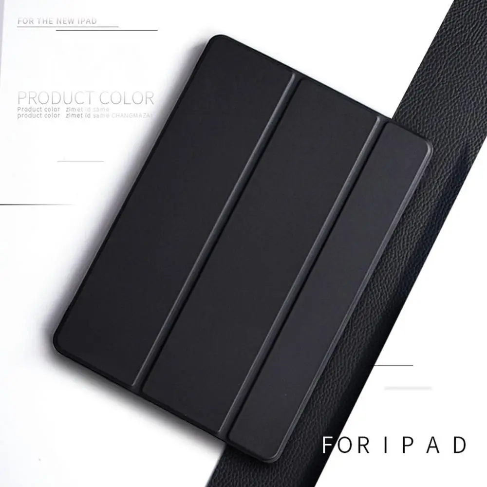 Чехол для Apple iPad 9,7 дюймов выпуск 6th ZAIWJ pu кожаный чехол+ Мягкий силиконовый чехол из ТПУ умный чехол для сна - Цвет: Black  L FW 89