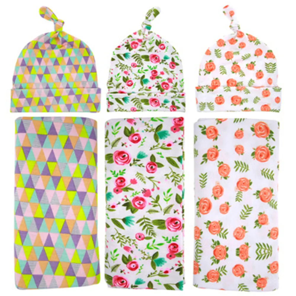 1 Set Hat Sleeping Bag Baby Kids Swaddle Blankets Infant Newborn Sleepsack Bath Towel Gift Soft Cotton Cap | Детская одежда и