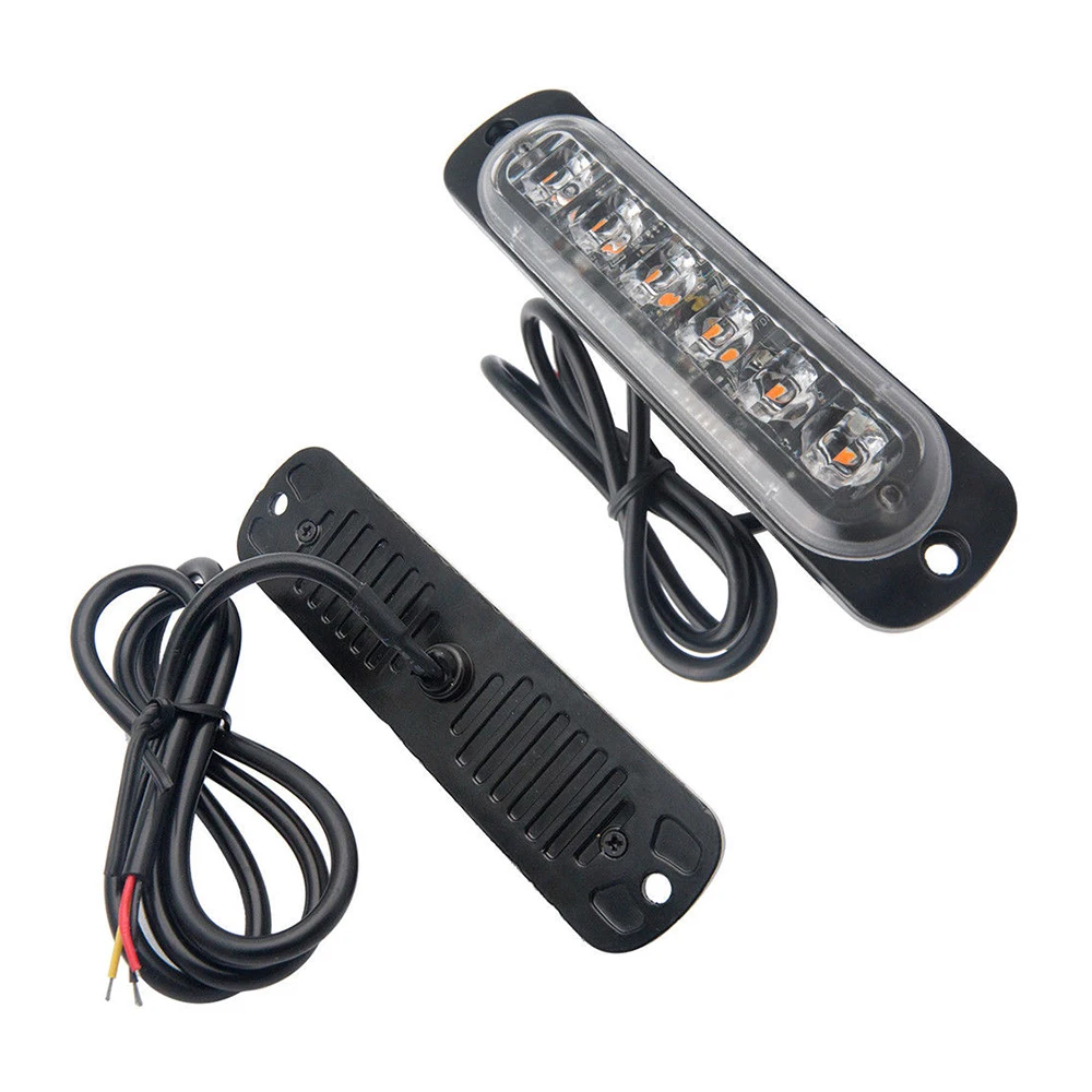 10 шт. Янтарный 6LED аварийный Предупреждение со стробоскопической вспышкой