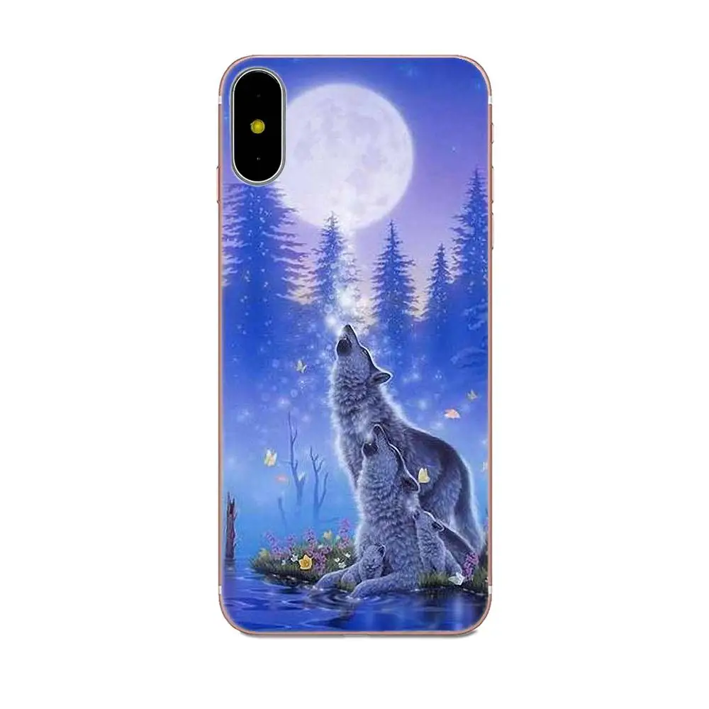 Мягкий чехол для Galaxy A3 A5 A7 On5 On7 2015 2016 2017 Grand Alpha G850 Core2 Prime S2 I9082 Howling Wolf Pictures |