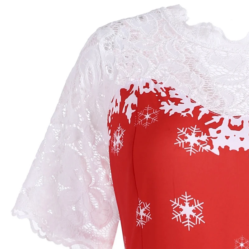 2018 кружевное рождественское платье женские платья с коротким рукавом 50 s