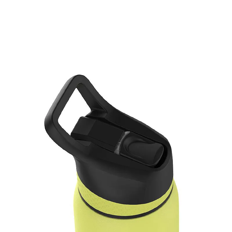 Портативный термос бутылка с соломенной крышкой рот вакуумной изоляцией двойной