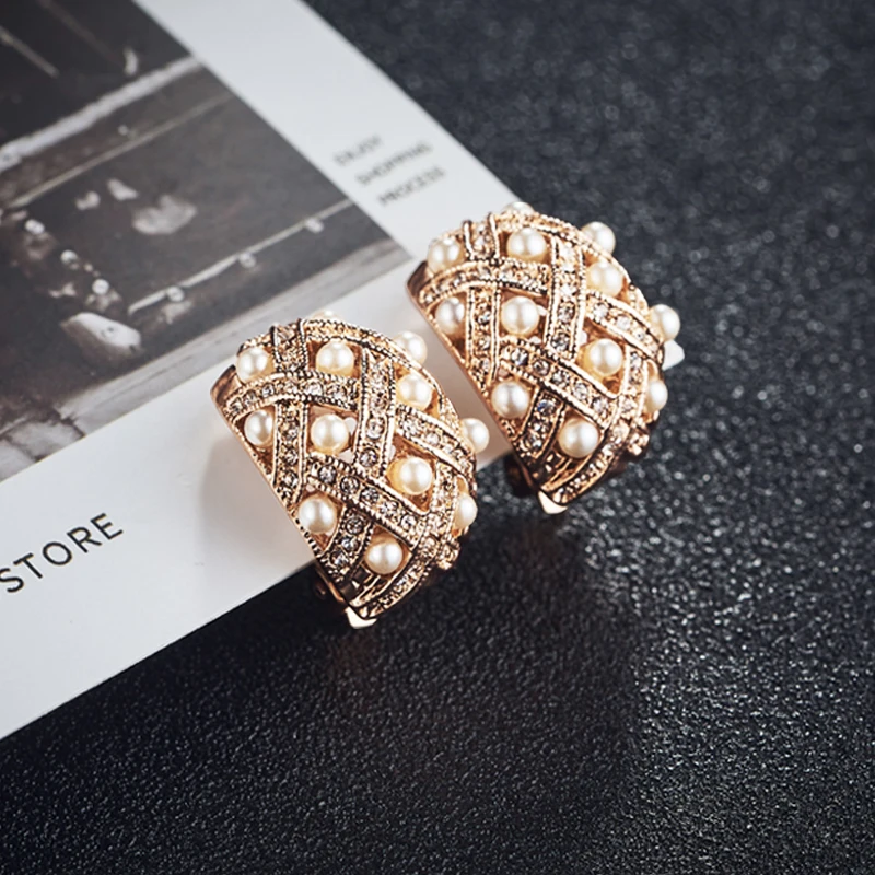 Юбилейная распродажа высококачественные Роскошные жемчужные украшения клипсы