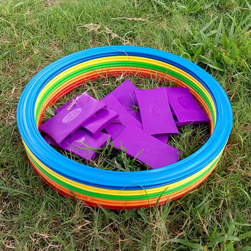 JayCreer пластиковые hopscocky игры на открытом воздухе кольцо-20 шт - Цвет: 28CM