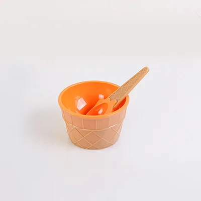 Orange 1 Набор, миска для мороженого, ложка, прозрачная/пушистая коробка для слизи, популярные игрушки для детей, игрушки для детей, амулеты, глина Lizun, Набор для творчества, аксессуары - Цвет: Orange