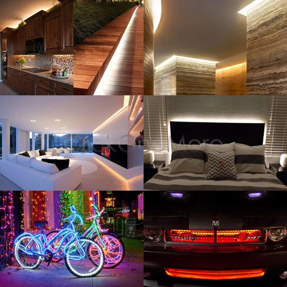 Из светодиодов 5050 водонепроницаемый 5 м из полосы 300 гибкий плоский света + 24 ключ