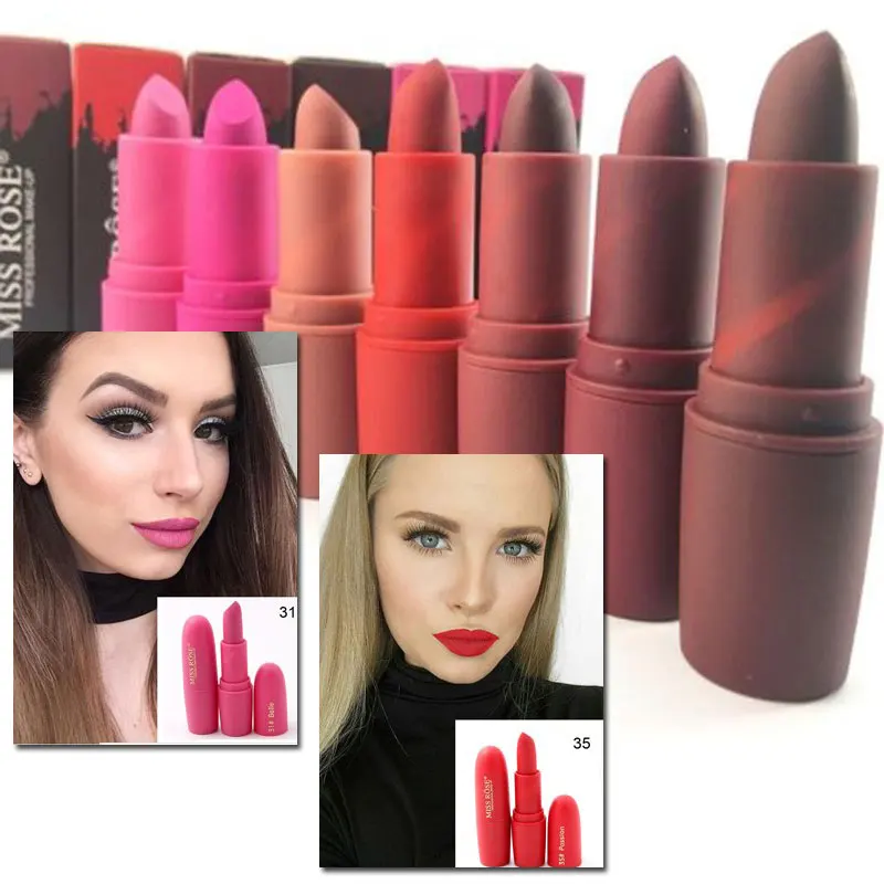 Мисс Роуз матовый губная помада пикантные Красота губы матовая Make Up