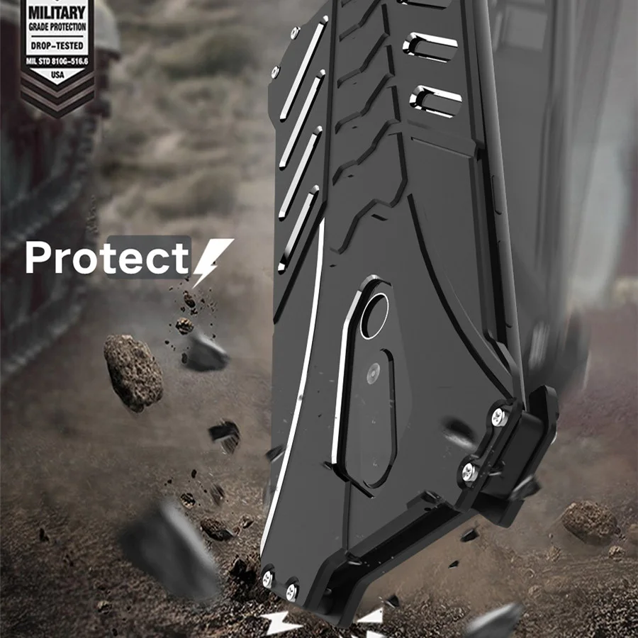 Для Nokia X5 Case R just Роскошные алюминиевые металлические Чехлы для 7 Plus 5 1 мобильный