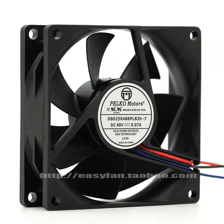 Новый охлаждающий вентилятор для PELKO Motors D8025X48BPLB2h-7 DC48V 0.07A 8CM