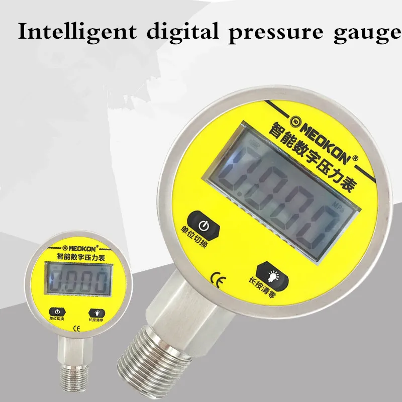 

Pressure Gauge Intelligent Digital Display Stainless Steel High Precision Electronic Oil and Gas Water Pressure 0.6Mpa-25Mpa
